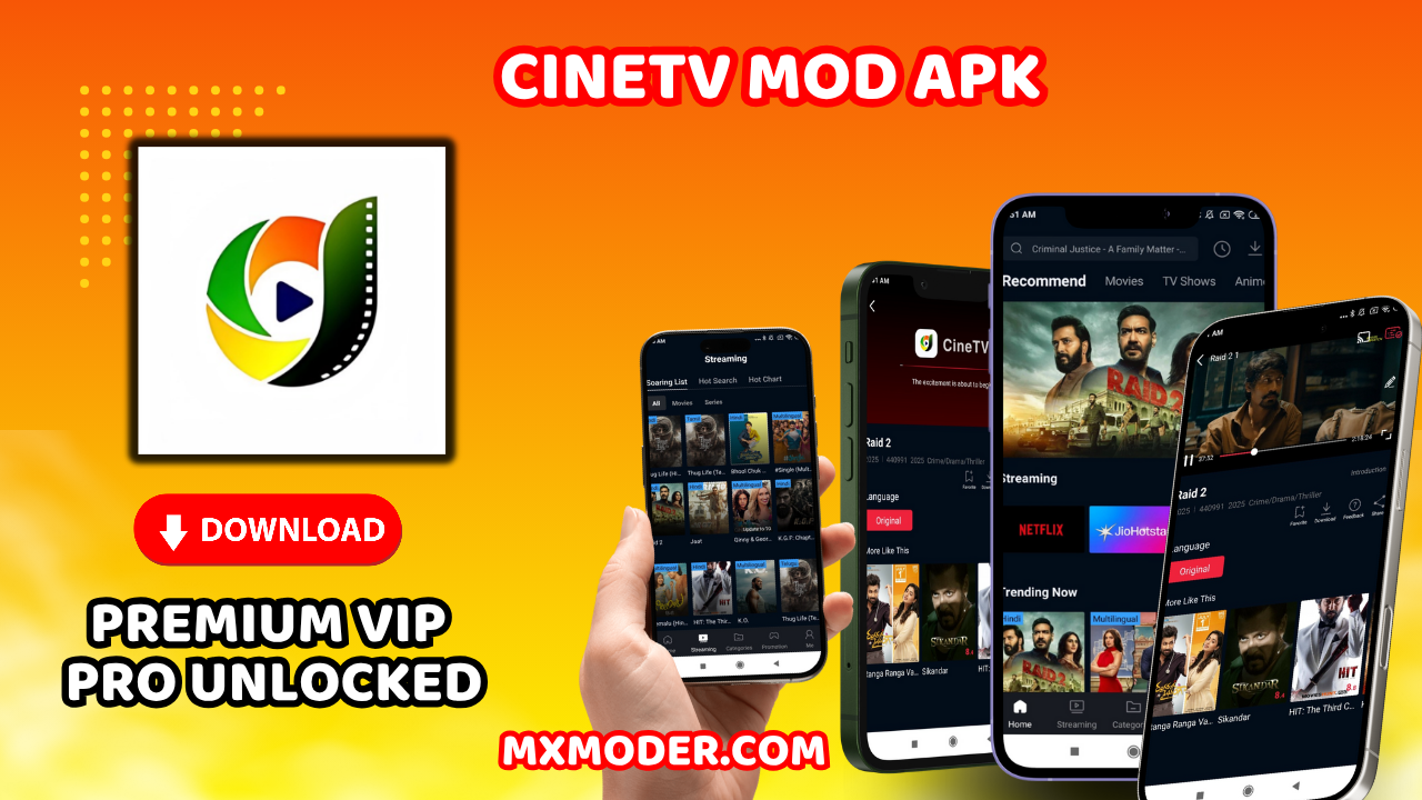 CineTV Mod APK Download 2025 (Premium Unlocked/Adfree) 1